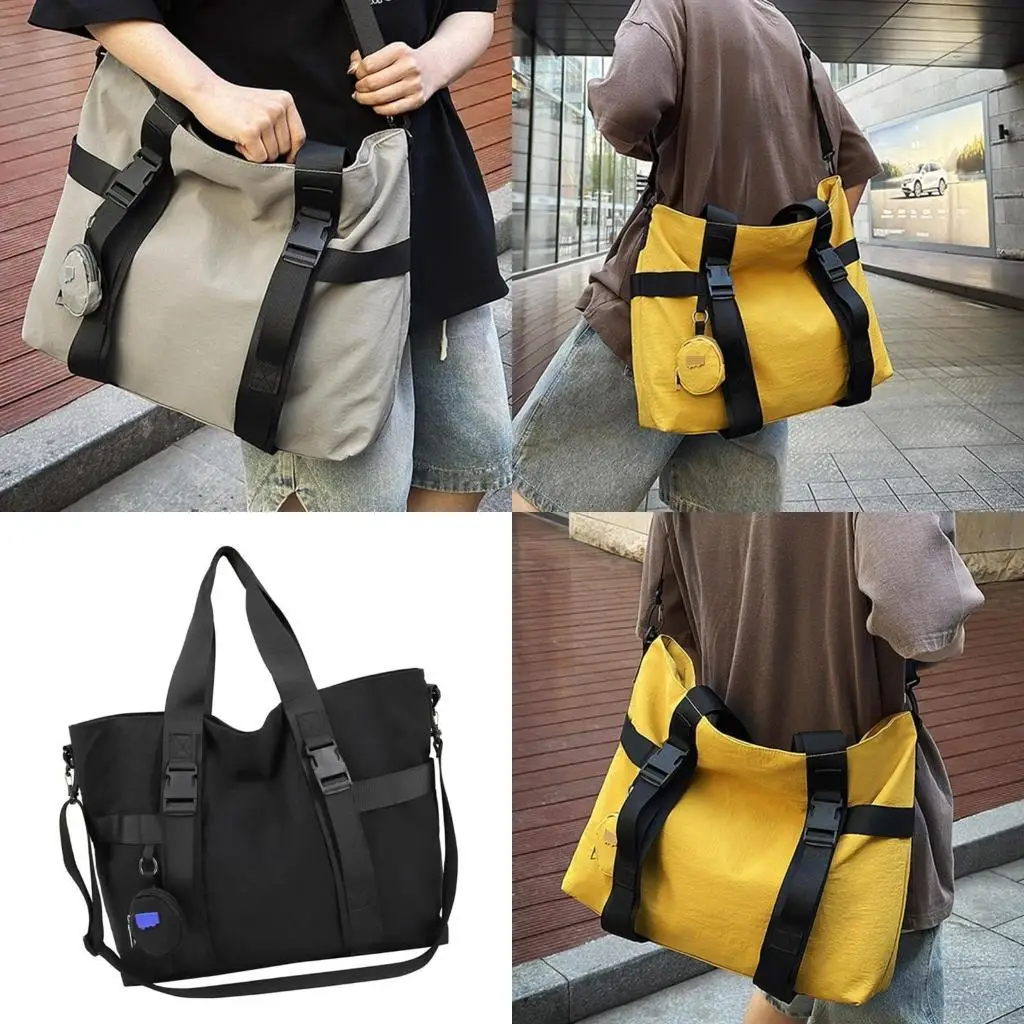 

X90D Oversized Crossbody Bag Nylon Fabric Adjustable Shoulder Support Multiple Storage For Work Adventure