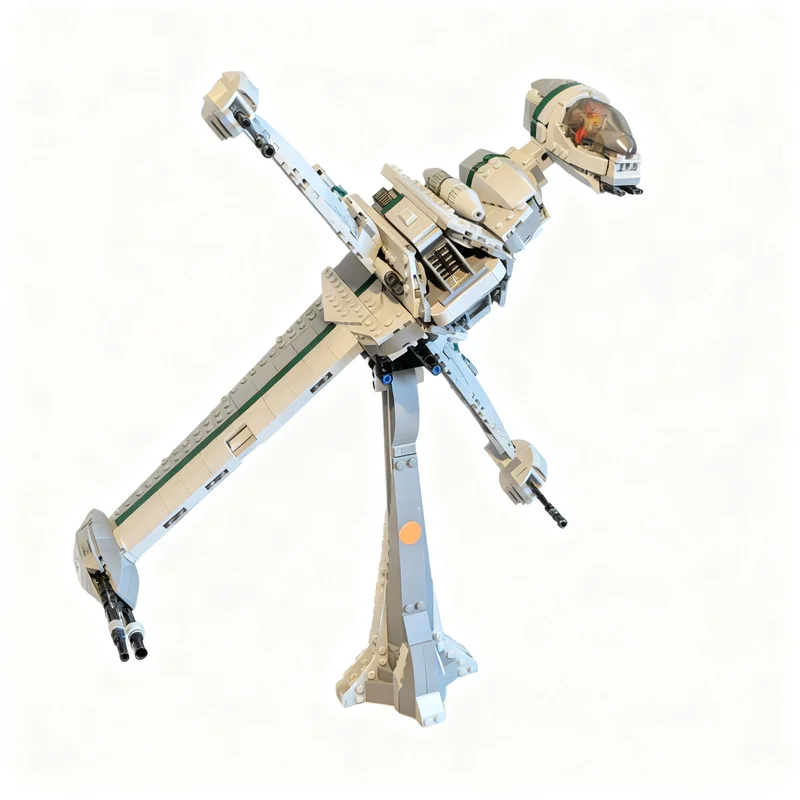 898pcs MOC B-Wing Starfighter Star Battle Model Building Blocks Toys Architecture Christmas Gift Assemble Collection Birthday