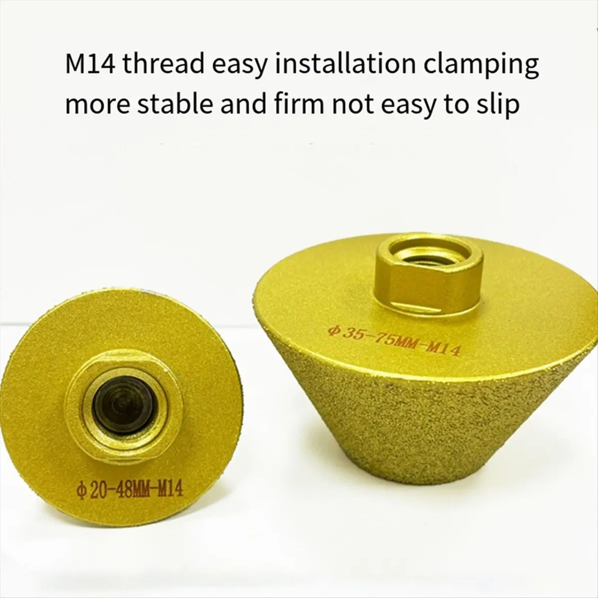 ABJY M14 Brazed Diamond Grinding Head, Ceramic Tile Chamfering Machine, Trimming Machine, Drill Bit, Grinding Heads (20-48mm)