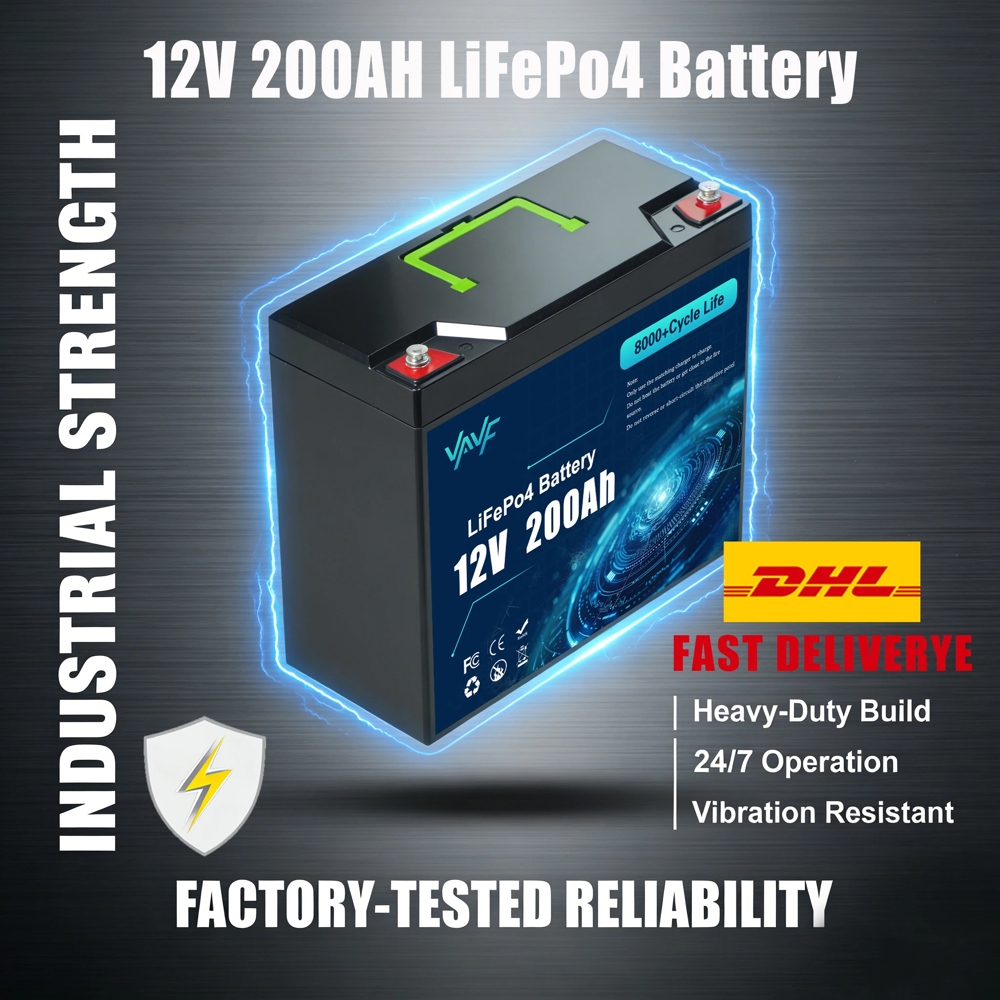 

Надежная LiFePO4 батарея 12В 200Ач ️ С комплексной защитой BMS ️ Для автодомов на солнечных батареях и парусных лодок