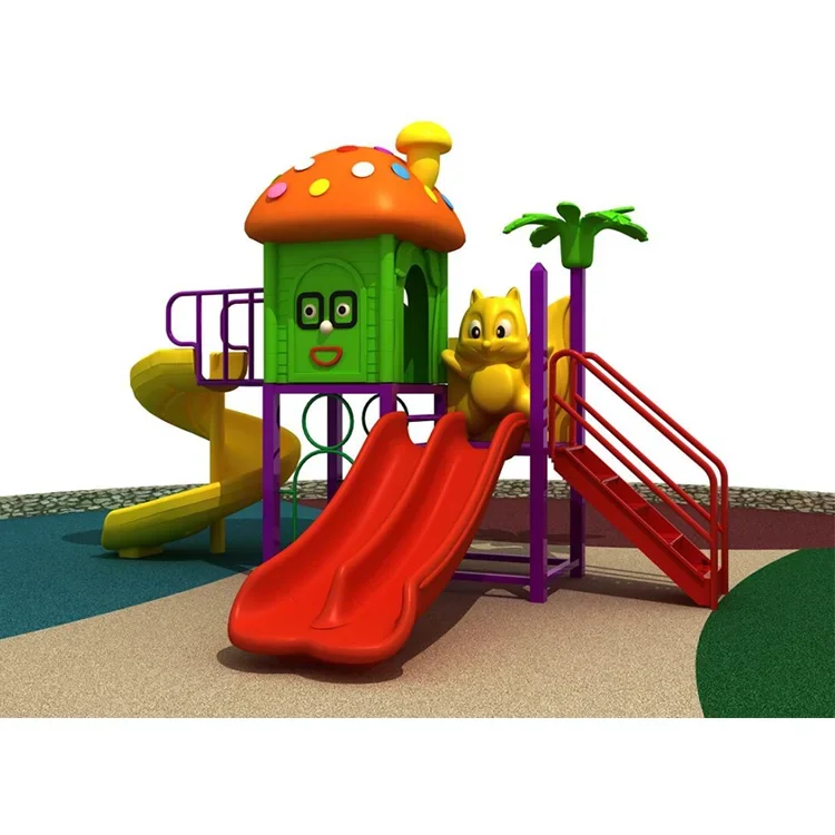 Commercial Kid outdoor park plastic slide kids entertainment playground