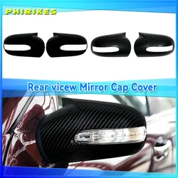 For Mercedes-Benz E,C-Class W211 W203 2001-2007 RearView Mirror Case Cover Carbon Fiber Pattern or Black Covers Cap