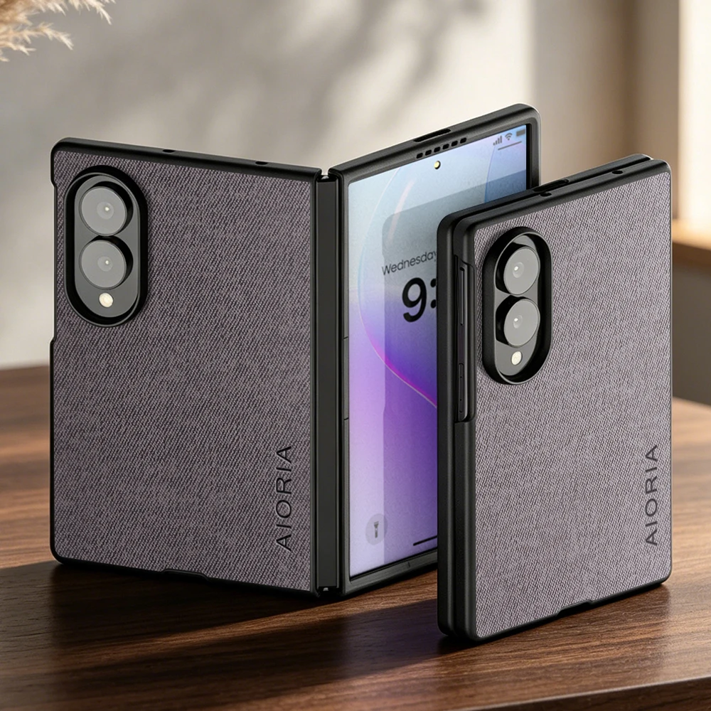 Case for Samsung Galaxy Z Fold 8 Textile Leather Fashion Soft TPU Hard PC 3 in1 material for Galaxy Z Fold 8 Case funda Coqua