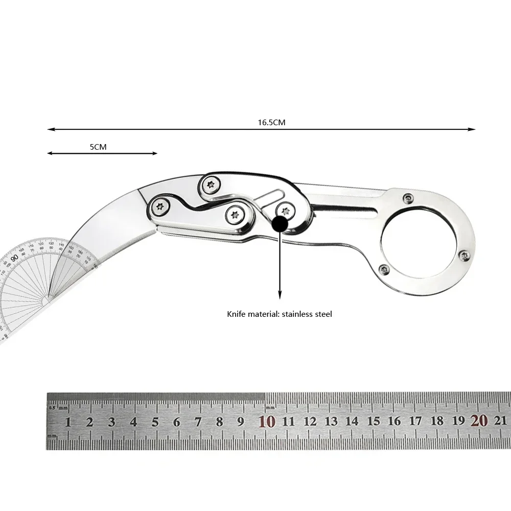 2026 Pocket Double-arm Knife All-steel Claw Folding Knives Camping Tool Outdoor Mechanical Multifunction Knives image 6