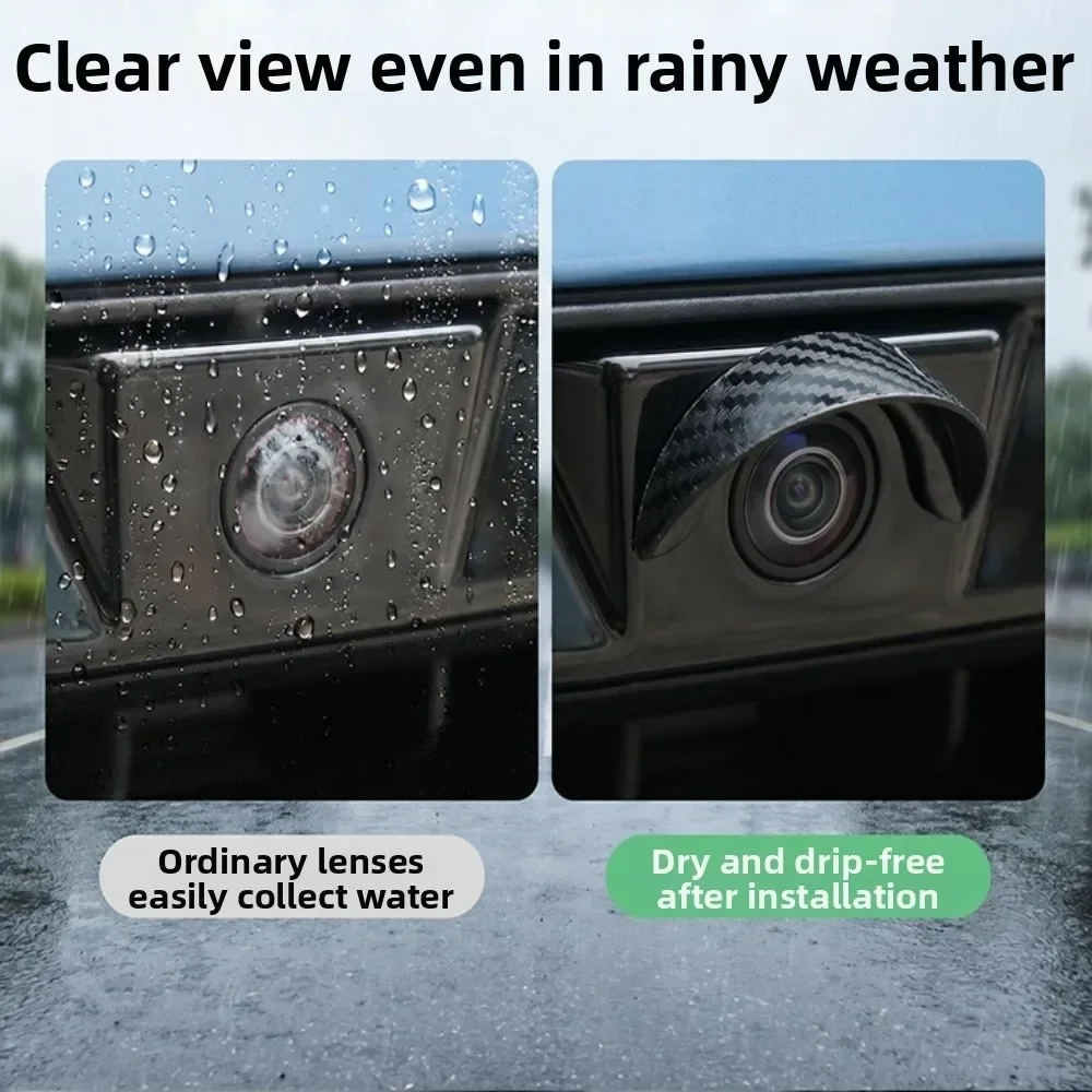 360° Car Reversing Camera Rain Cover Universal Silicone Car Camera Rain Shield Self-adhesive Waterproof Car Dashcam Rain Guard