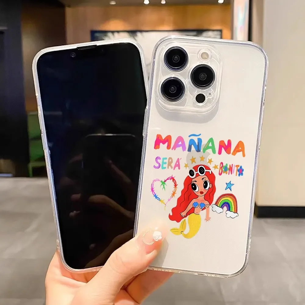 Karol G Manana Sera Bonito Phone Case For iPhone 15 14 13 12 11 Pro Max Mini XS MAX X XR SE 7 8 Plus Cover Transparent Fundas