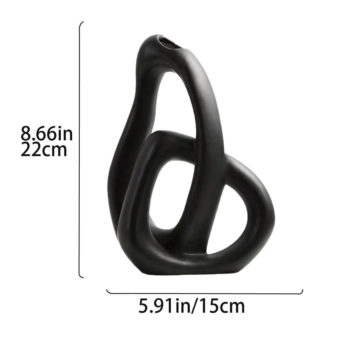 Nordic Ins Style Large Resin Vase Modern Creative TV Cabinet Decor Handmade Dry Flower Arrangement - Image 6