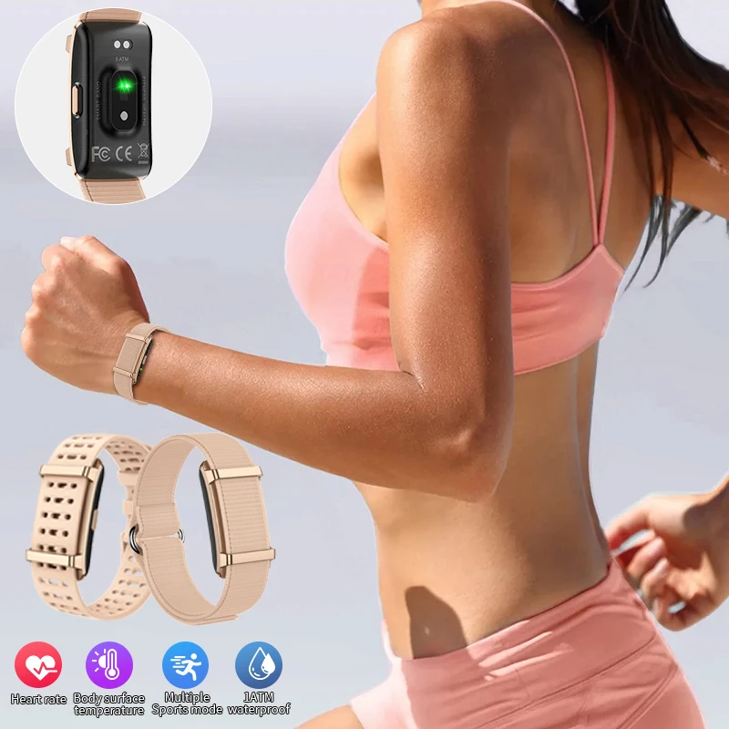 

LIGE Sports Fitness Band Watch No Screen Smart Bracelet Men Women Heart Rate Monitor 1ATM Waterproof Multifunction Wristband