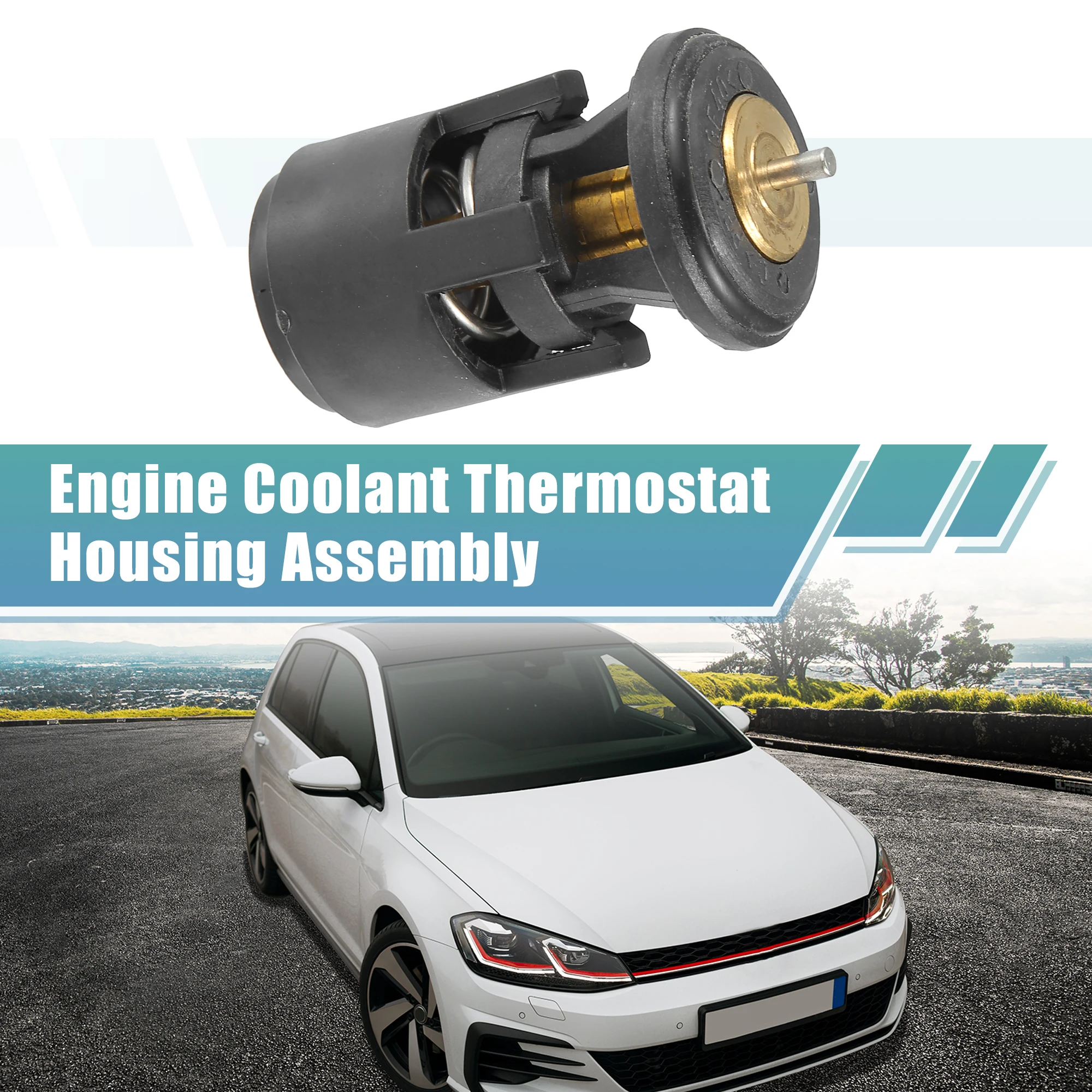 مجموعة منظم حرارة سائل تبريد السيارة X Autohaux ، 032121110B لفولكس فاجن ، فينتو ، خنفساء ، لوبو ، بولو ، علبة ، جولف ، بورا ، فوكس ،- #1