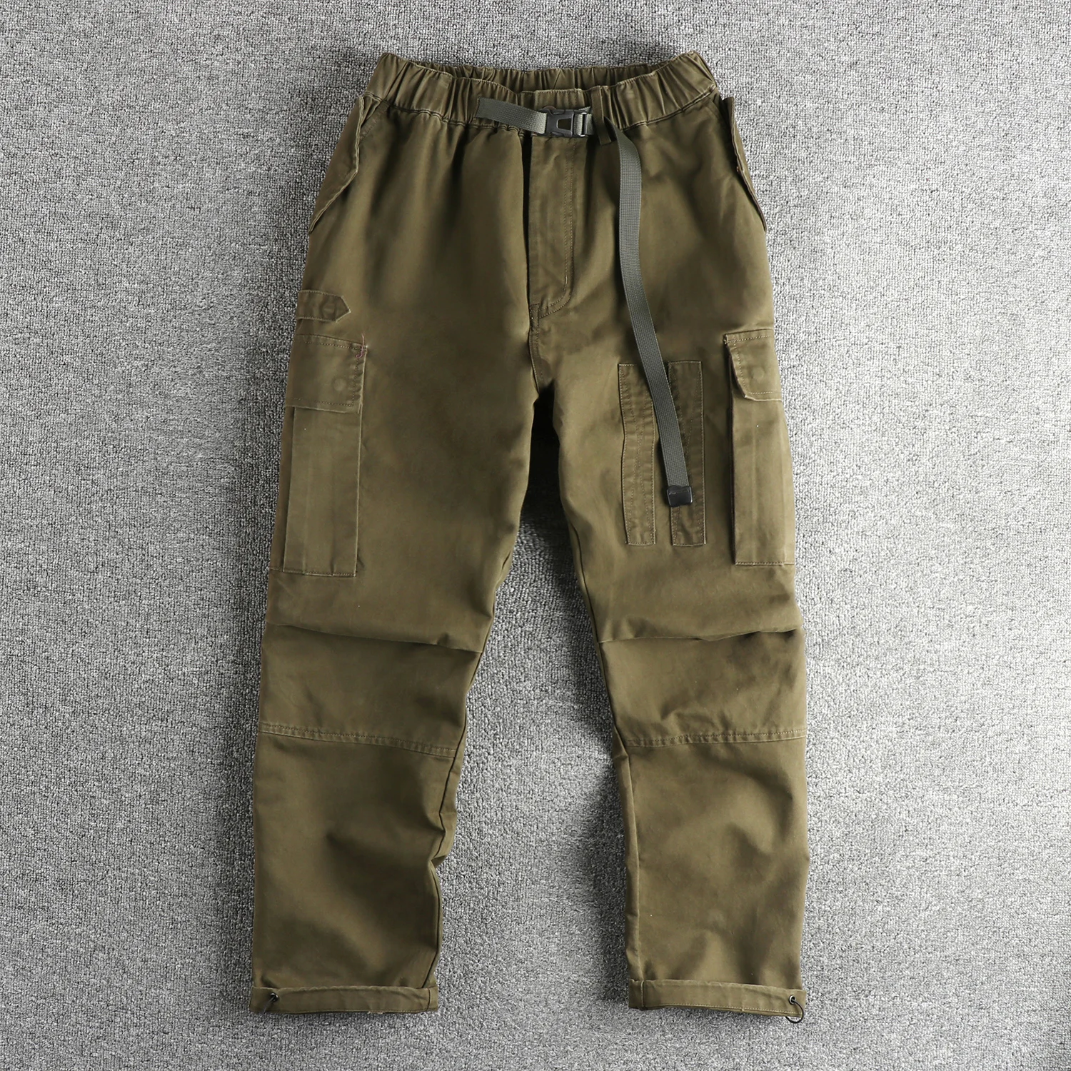 Retro trend heavy heavy cargo casual pants men washed to make old loose straight trousers