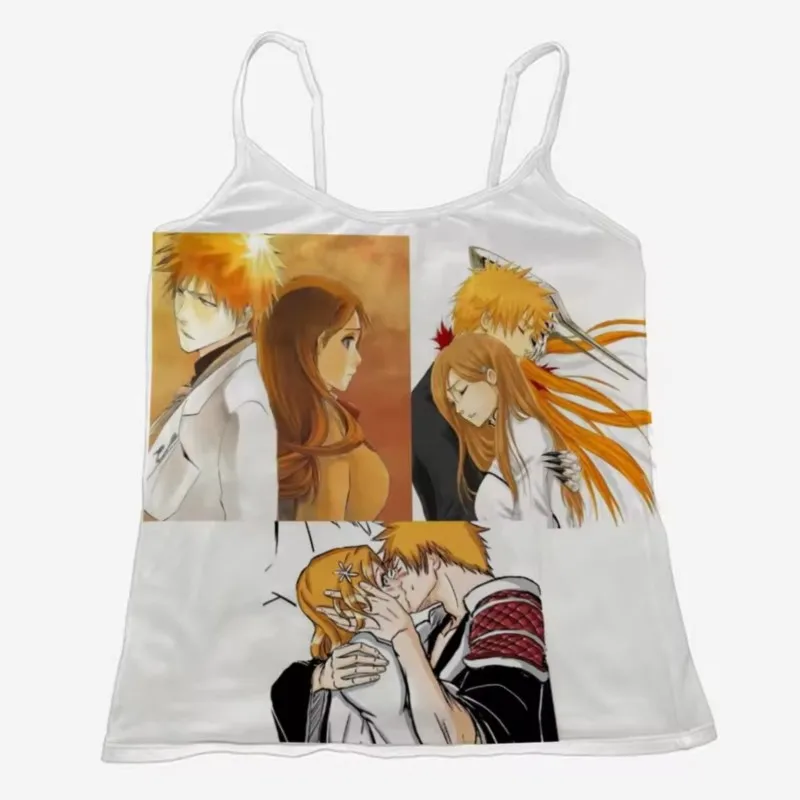 

Harajuku Punk Y2K emo Crop Tops Print Anime Classic Singlet Rock Vintage Vest Hot Girl Camisole Fashion Woman Slim Soft Halter