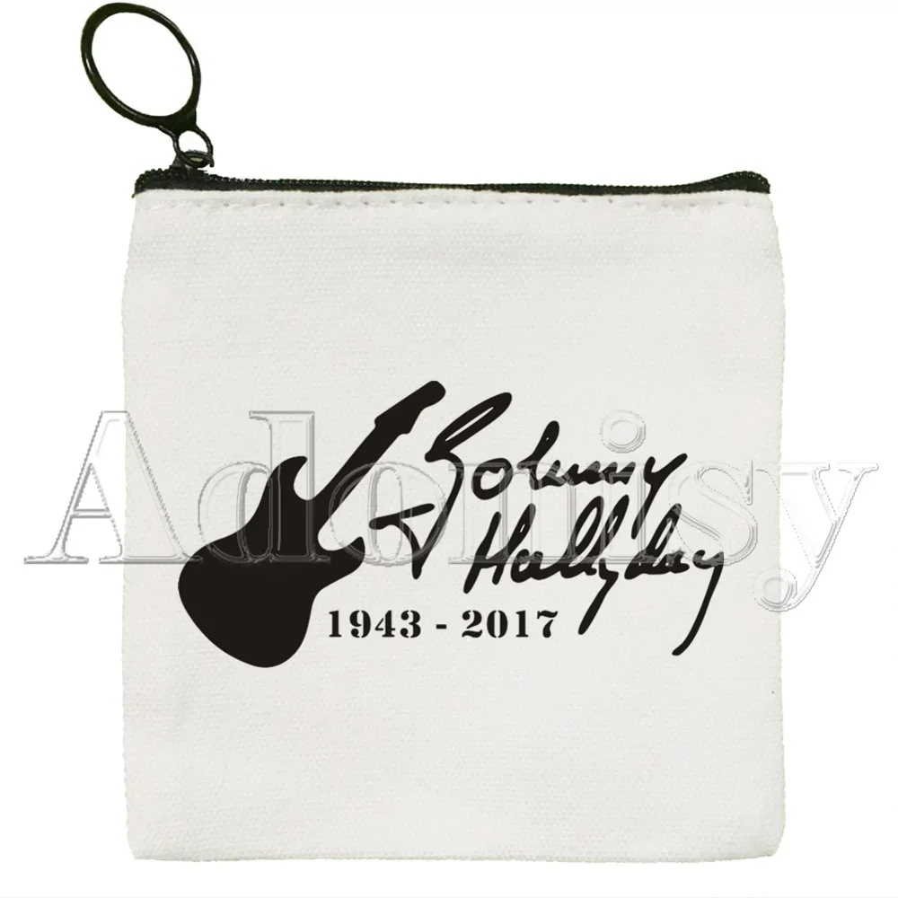 Johnny Hallyday Cute Solid Color Canvas Coin Purse Small Fresh New Zipper Key Bag Hand Gift Bag