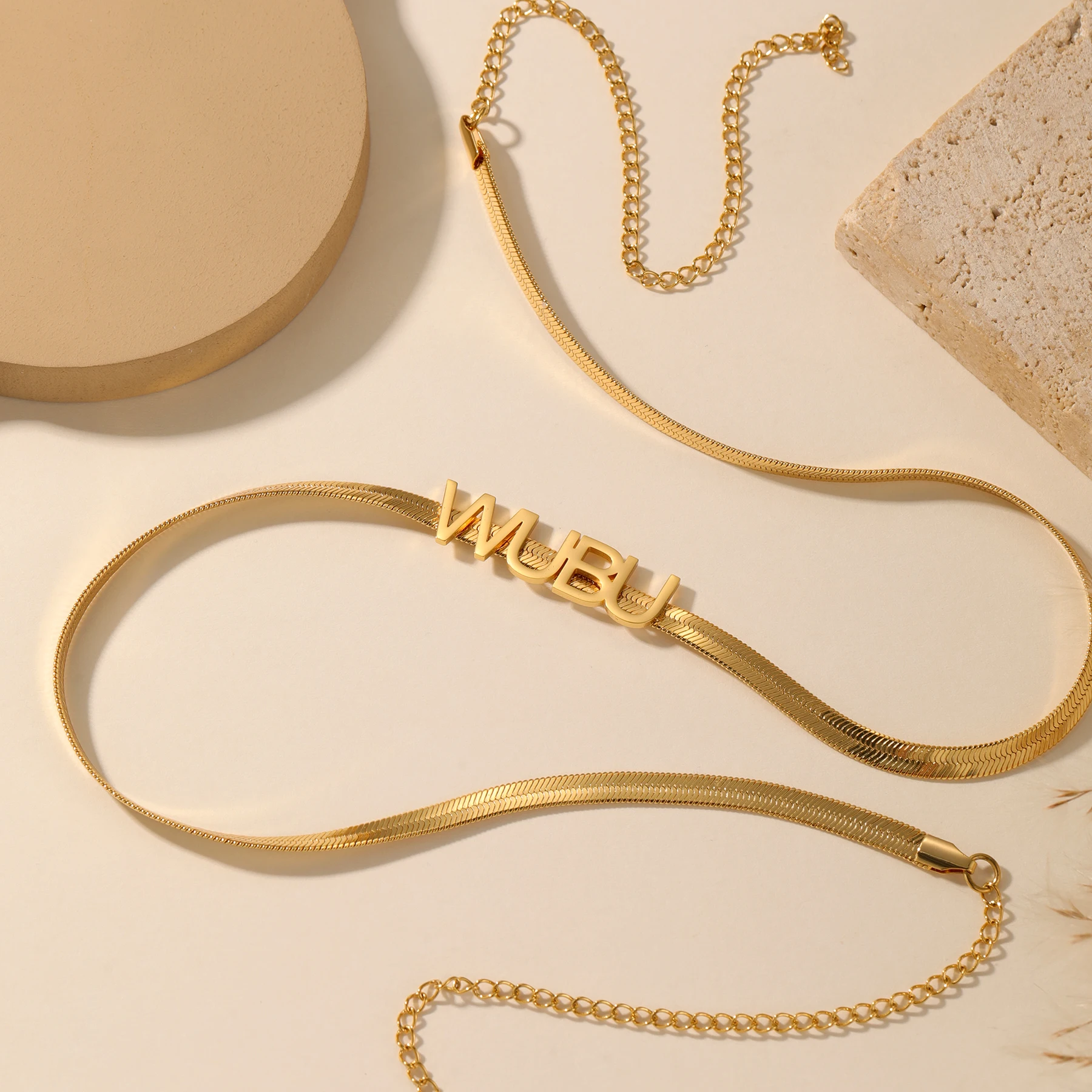 Dascusto Personalisierte Schlangenkette Bauchkette Gold Edelstahl Verstellbare Körperkette Damen Mode Bikini Körperschmuck – Detail 3
