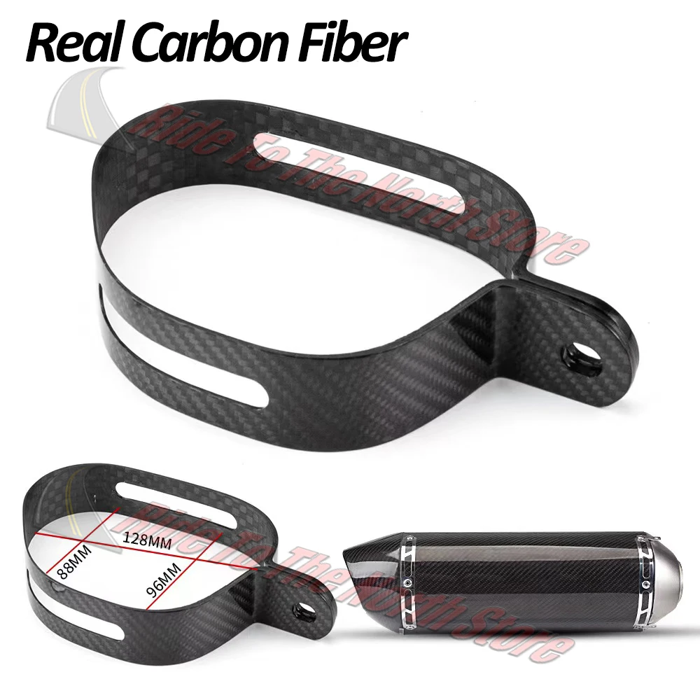 ل Yoshimura R77 العادم أنابيب طرفية ألياف الكربون الثابتة المشبك الفولاذ المقاوم للصدأ حلقة ثابتة العادم تحديد كليب مع الترباس والجوز