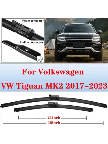 폭스 바겐 VW Tiguan MK2 2017-2023 2020 2021 2022 와이퍼 앞 와이퍼 블레이드 앞 유리 윈드 스크린 창 26 + 21