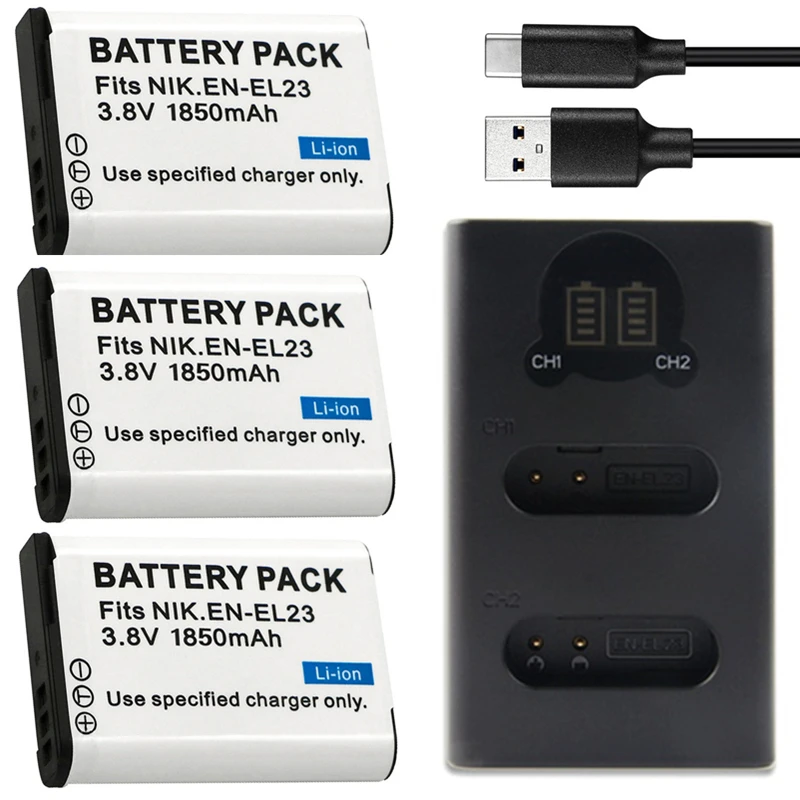 

Original 1850mah EN-EL23 ENEL23 EN EL23 Battery For Nikon COOLPIX P900 P900s P610 P610s P600 B700 S810c Camera