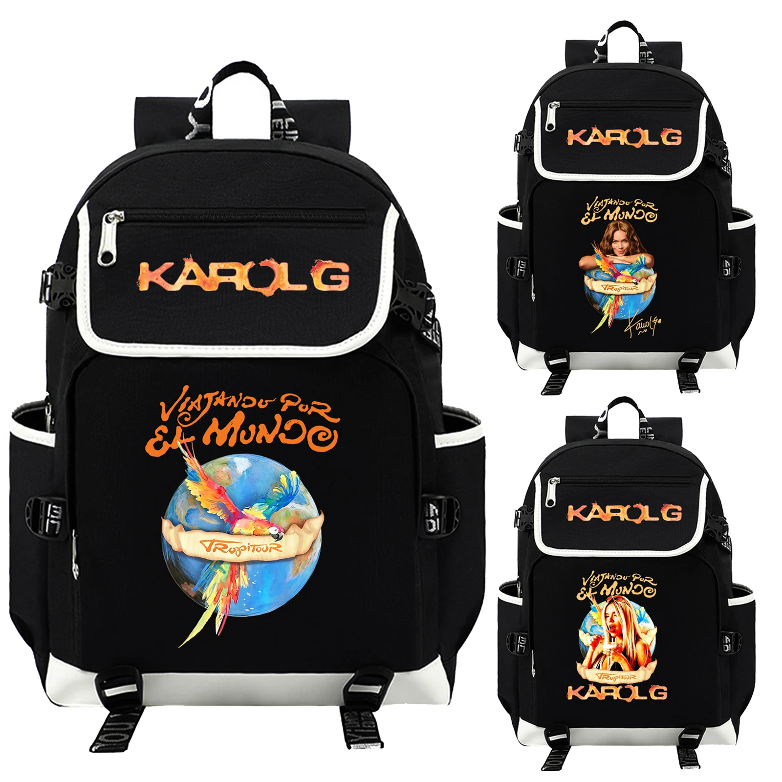 

Karol G Tropitour 2026 Backpack for Girl Boy Student Teenager Rucksack Women Casual School Bags Travel Mochila