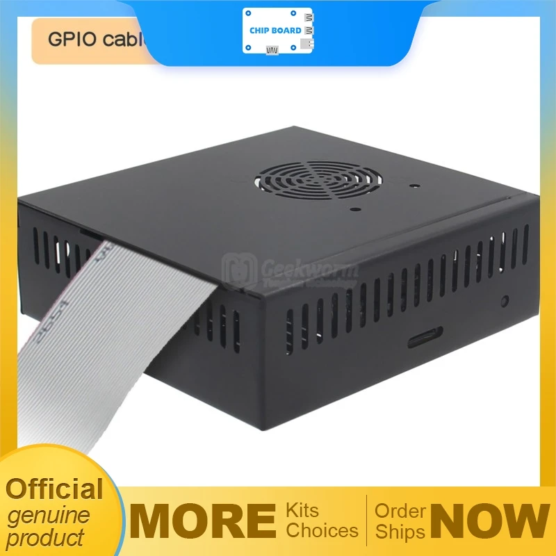 

Orange Pi 5B metal case N506 including 4010 cooling fan, aluminum heatsinks and 5V 4A 20W power adapter for stability