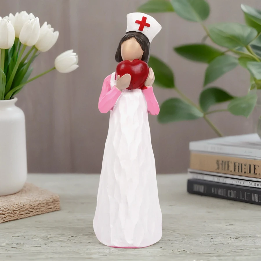 ممرضة رعاية - زخرفة راتنجية، أعطها إلى محبيك، ديكور سطح المكتب المنزلي، هدايا الاحتفال، هدايا عيد الميلاد، الحرف اليدوية، عيد الميلاد #5