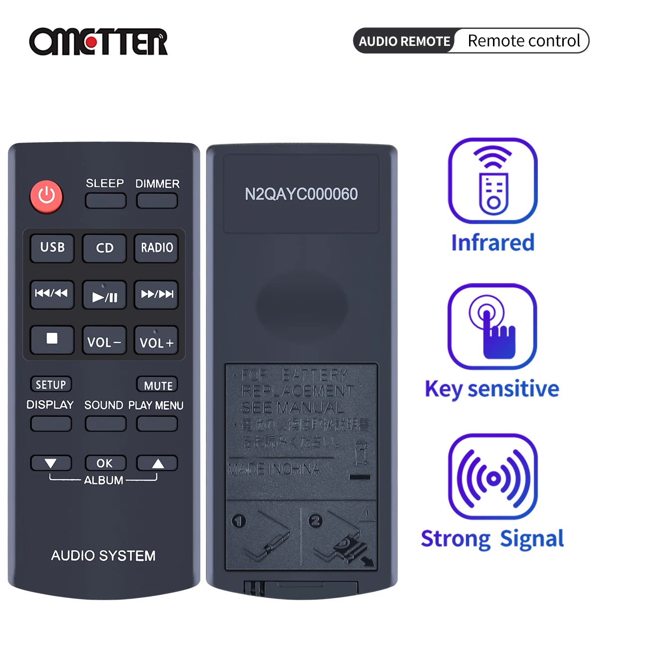 جديد لنظام الصوت باناسونيك N2QAYC000060 التحكم عن بعد SC-HC17EB SC-HC17EB-K