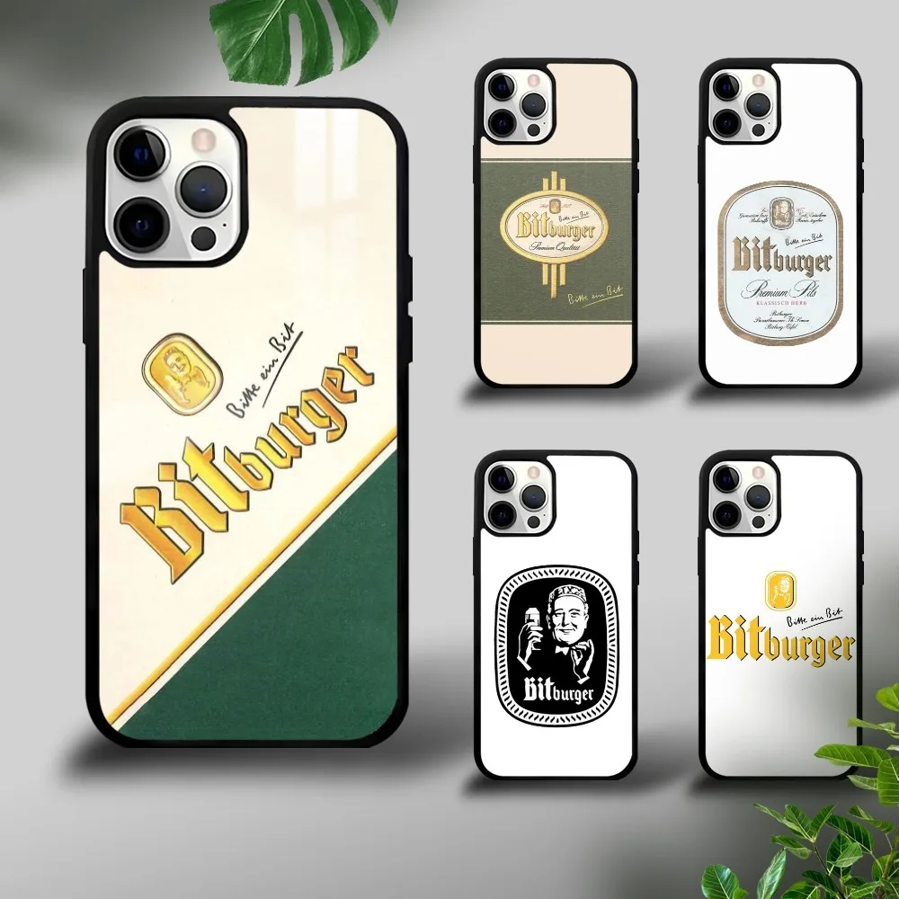 B-Bitburger Beer Lover Phone Case For IPhone 16 15 14 13 12 11 Pro Xs Max Mini Plus Celulares Hard Funda