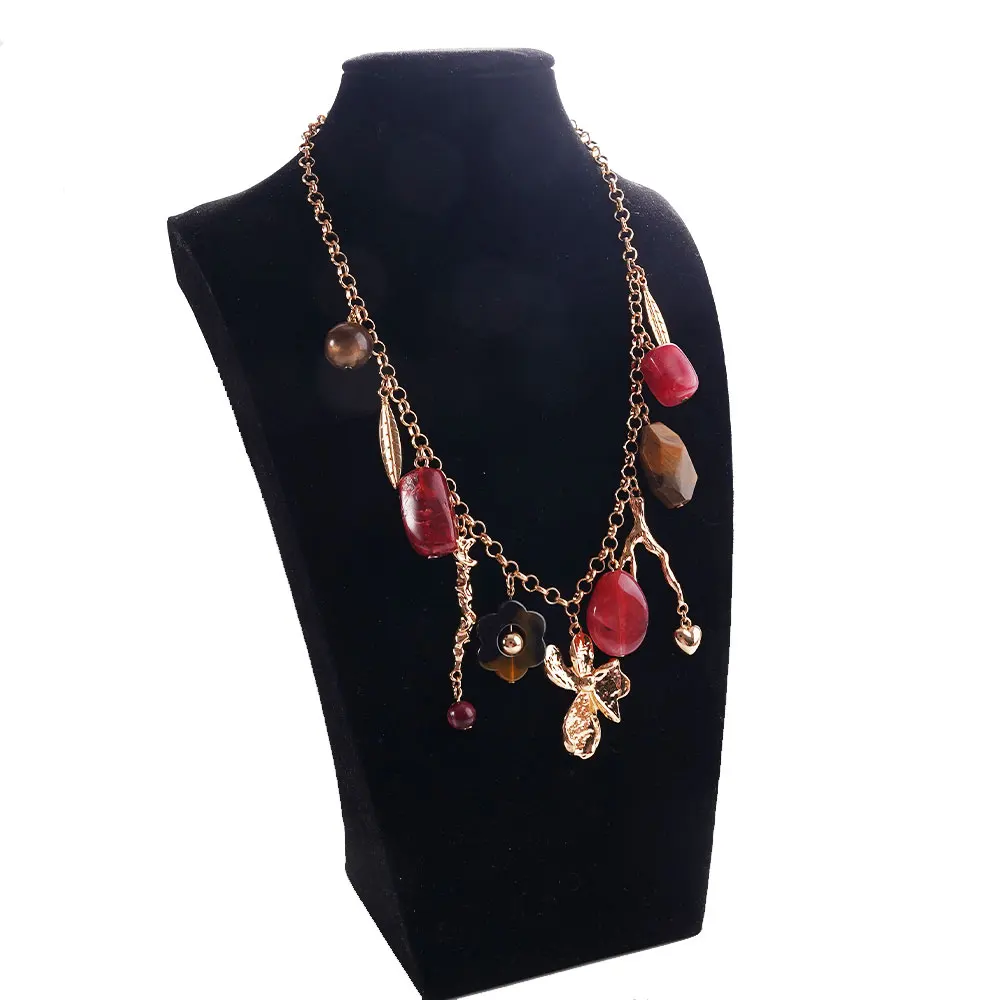 الإبداعية الفولاذ المقاوم للصدأ زهرة البتلة قلادة قلادة المؤنث تصميم أنيق حساسة مجوهرات هدية للنساء #2