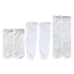 5 Pairs Blank Printable Socks For Sublimation Blank White Sublimation Socks