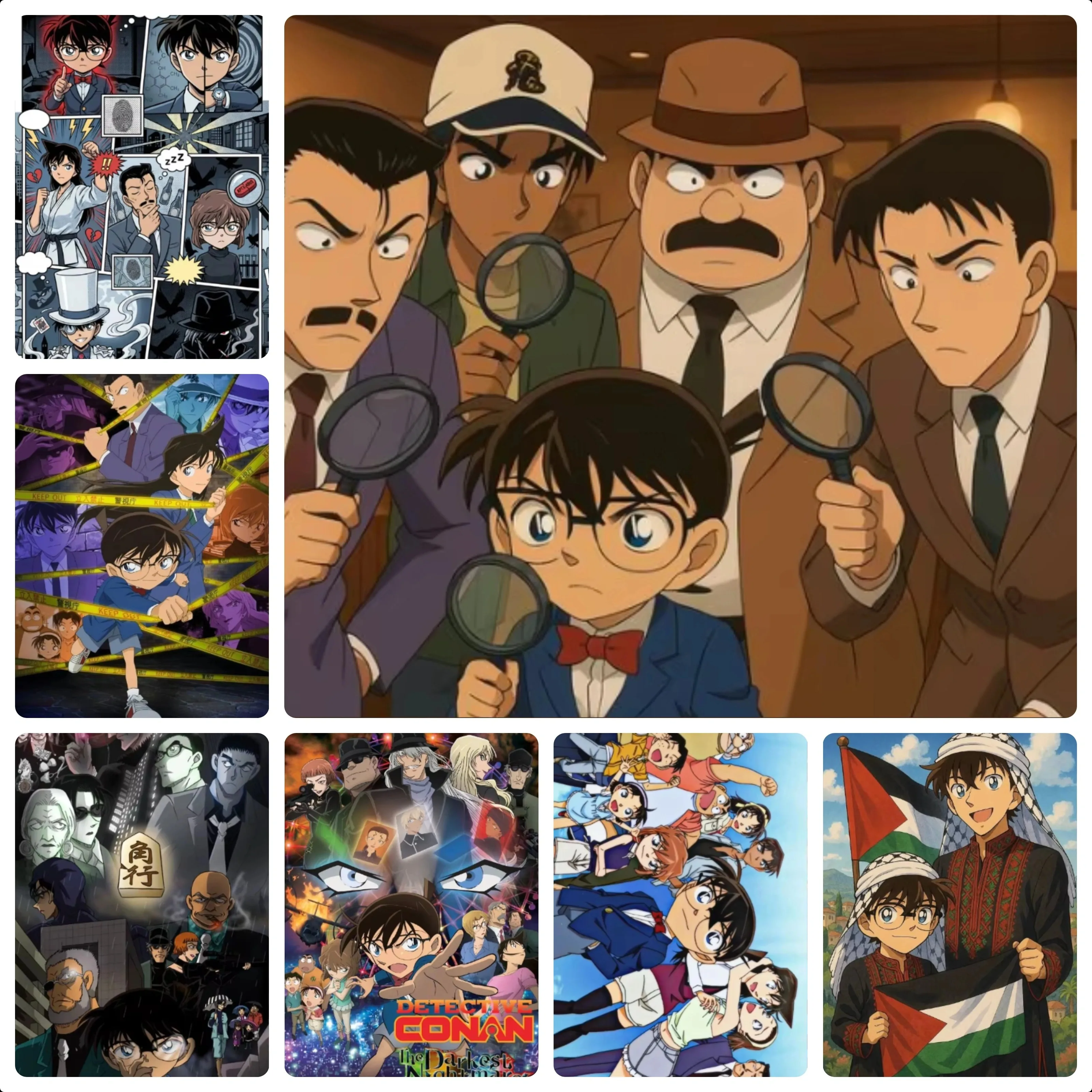 Detective Conan Family Digital Oil Painting By Numbers on Canvas Home Decor for Living Room Bedroom Handmade Gift