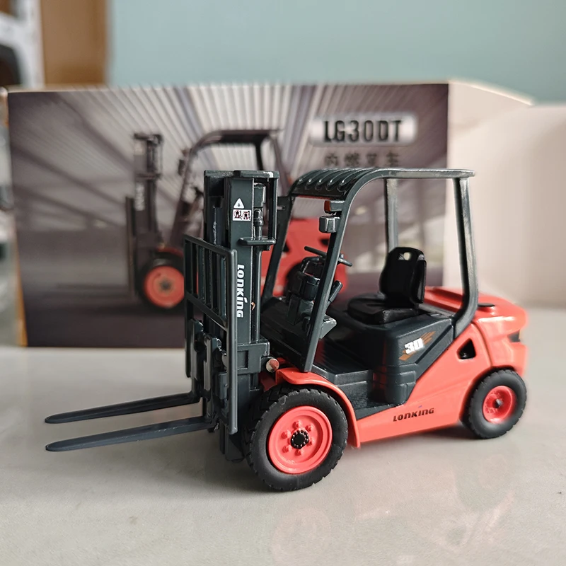 Diecast 1/35 Size Alloy Forklift Model Lonking LG30DT Lift Truck Model Car Toys for Boys Collectible Ornament Souvenir Hobbies