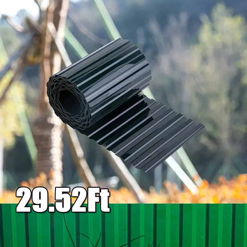 1 Roll Reusable 9M Plastic Garden Fence Edgeboundary Separate Grass Lawn Edge Borders Portable Landscape Garden Supplies