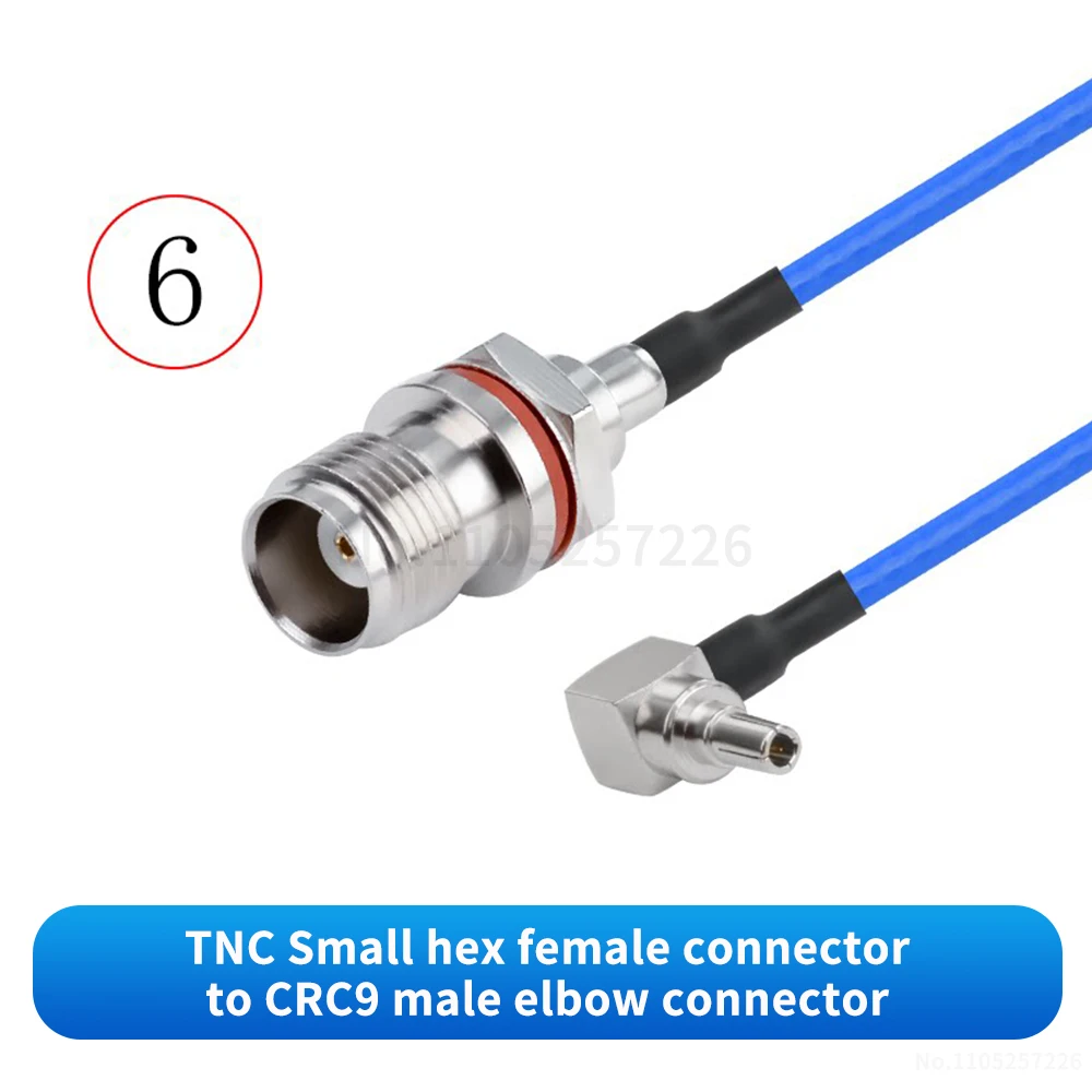 TNC to CRC9 Male/Female (Ultra-flexible RG316 blue RF adapter cable) TNC to CRC9 signal extension cable (1 pcs)