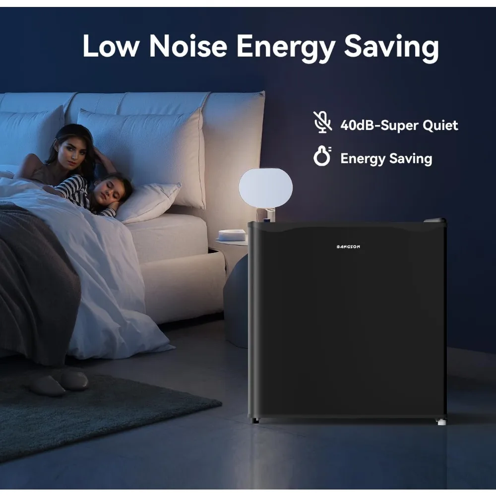 Small Refrigerator, 1.6 Cu.Ft Mini Fridge With Freezer, Mini Fridge With Office, Energy Saving