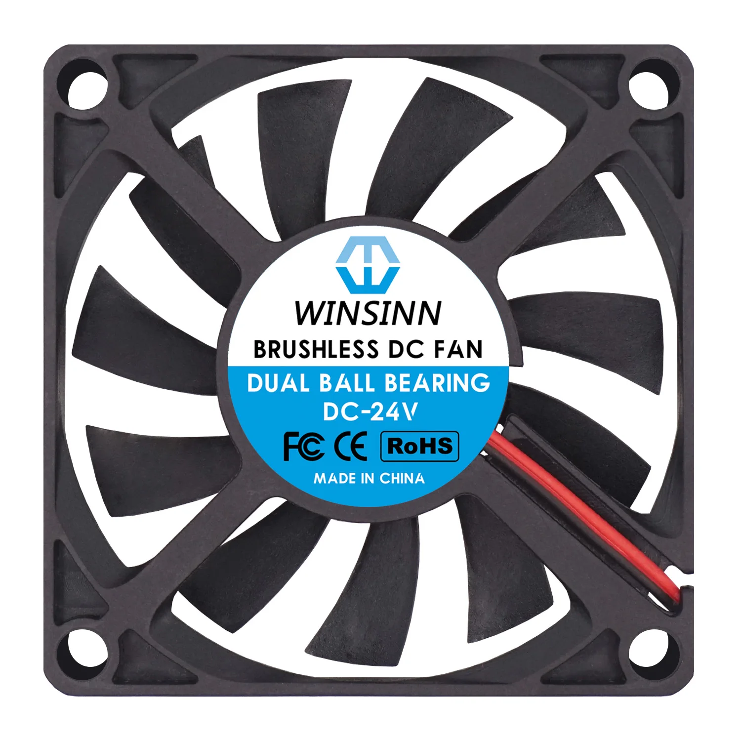 WINSINN 7010 70mm Fan DC 5V 12V 24V Sleeve / Dual Ball Bearing Brushless Cooling 70x10mm 2PIN