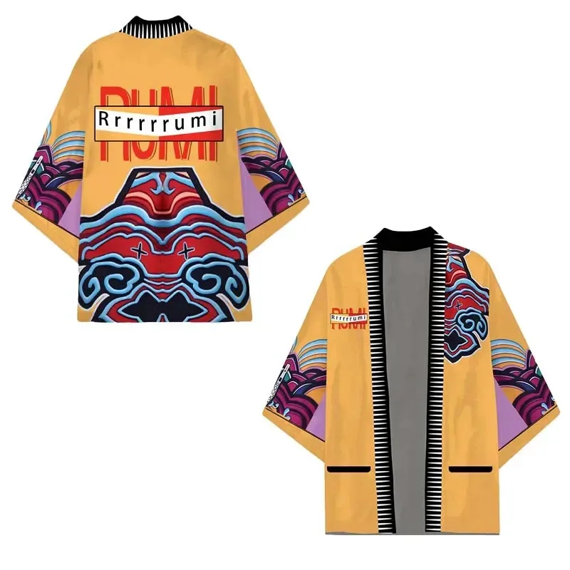 أزياء رومي هانترز التأثيرية للبالغين Kpop شيطان على الطراز الكوري زي نسائي لحفلات الهالوين كرنفال كيمونو؛ 2، f؛5.