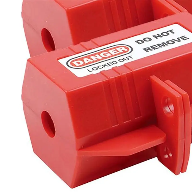 ABZZ-Plug Lock For Lockout Tag Kit, Plug Cord Lock 110 Volt And 220 Volt Power Cord Lock,Red Electrical Plug Lock Cover