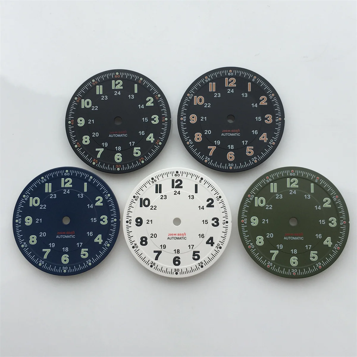 الكلاسيكية 29 مللي متر الطيار نمط ساعة الطلب الوجه + الأيدي مجموعة الأرقام العربية صالح للحركة التلقائية NH35 NH36