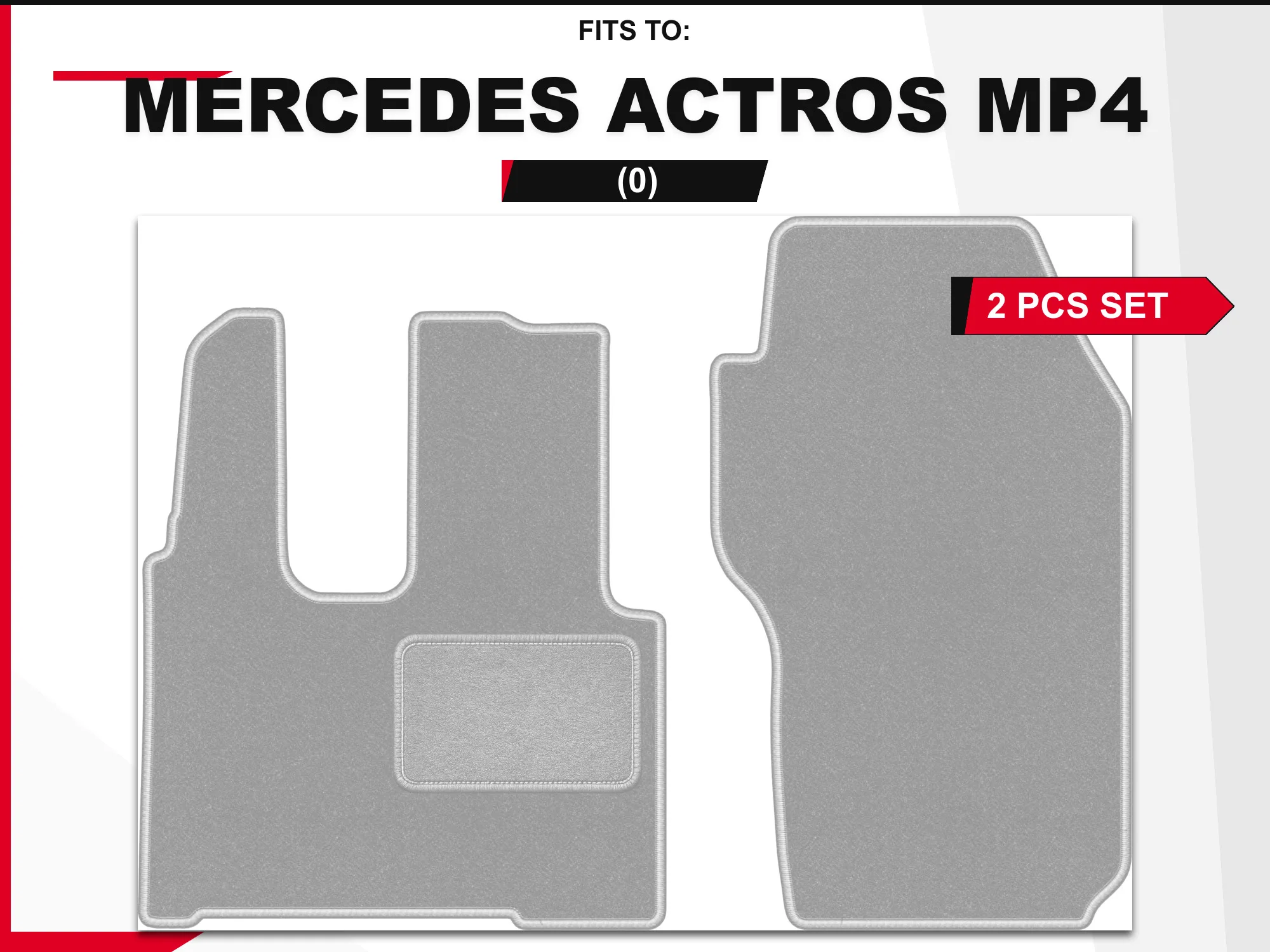 OSLO velourmatten voor: Mercedes Actros MP4 vrachtwagen zonder pneumatische stoelen