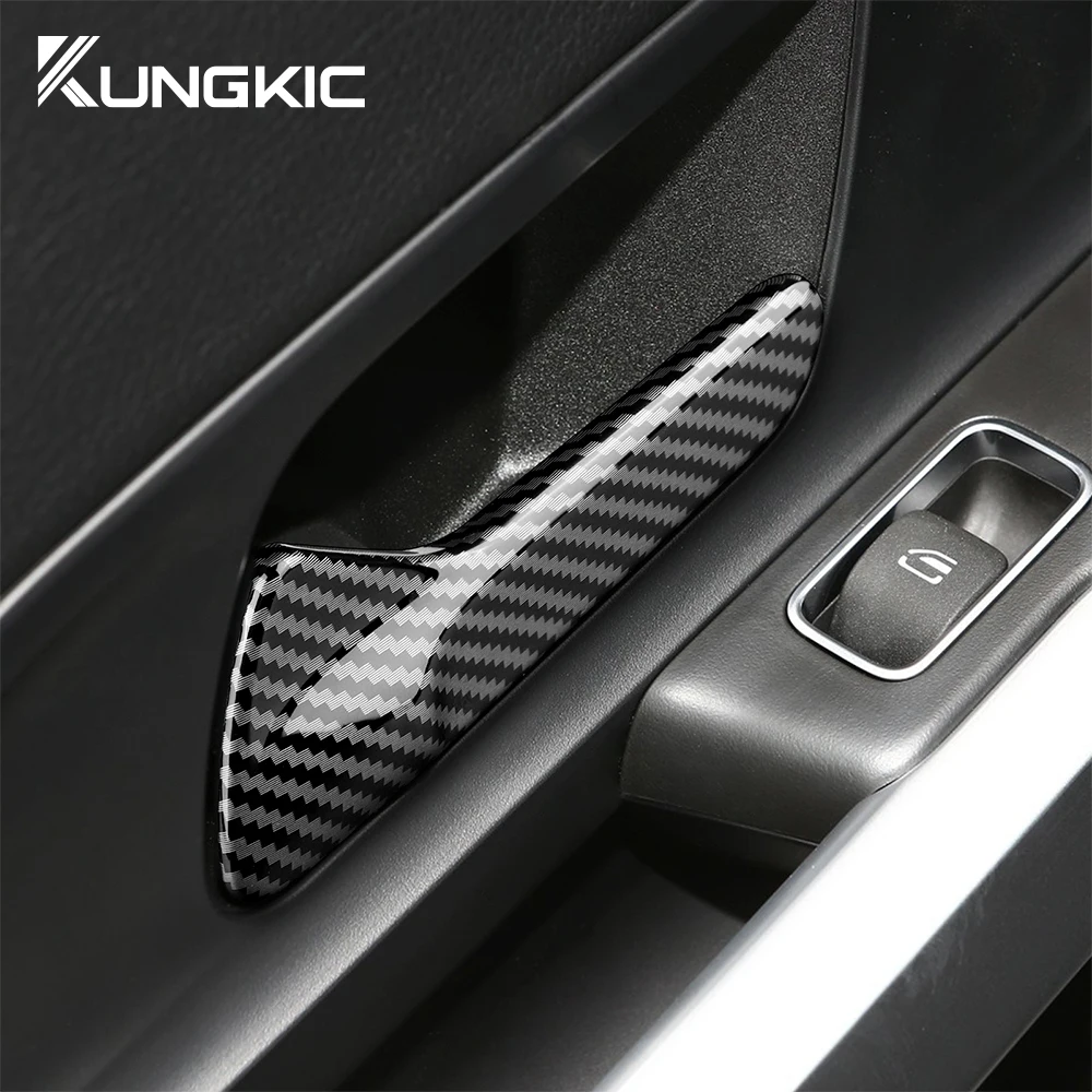 For Mercedes Benz W247 B Class GLA H247 GLB X247 EQA EQB 2019-2025 Car Door Handle Trim Cover Carbon Fiber ABS Trim Accessories