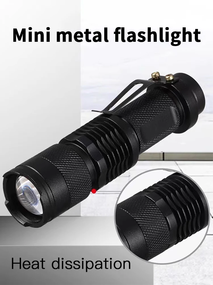 Mini Flashlight LED Flashlight, 3 Modes Adjustable Handheld Tactical Flashlight for Camping Hiking Outdoor Work