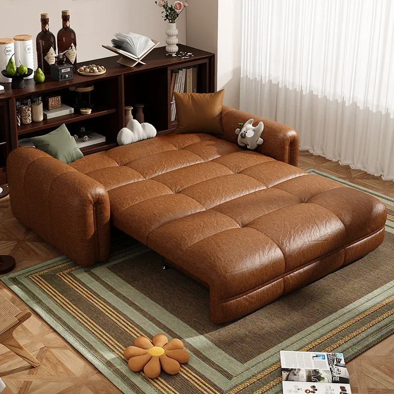 Luxury Recliner Living Room Sofas Lazy Leather Armchair Foldable Sofa Bed Multifunction Modern Home Furniture El Sofá LLLS