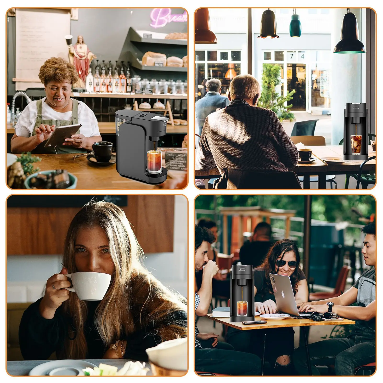 Commercial capsule coffee machine, Portable mini espresso machine, Desktop mini coffee maker, Energy-saving mode, Silent office