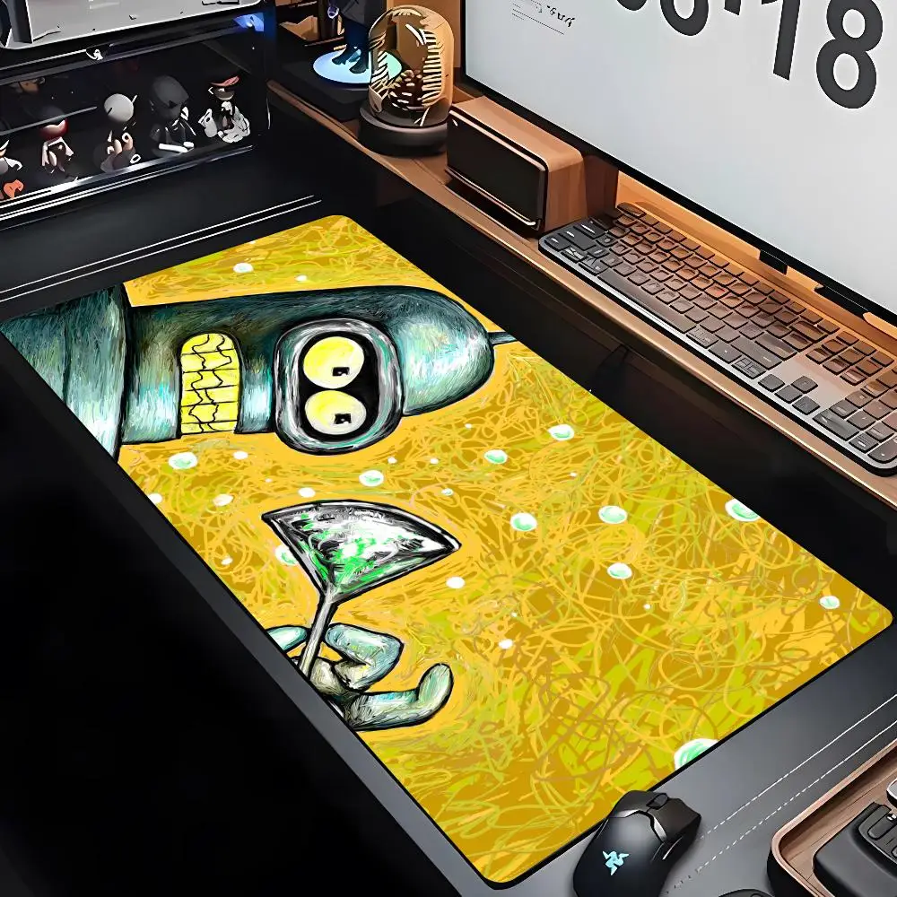 

Anime F-Futurama Mouse Pad XXL Gamer Gaming PC Computer Otaku Locking Edge DIY Customized Photo Laptop Notebook Desk Mat