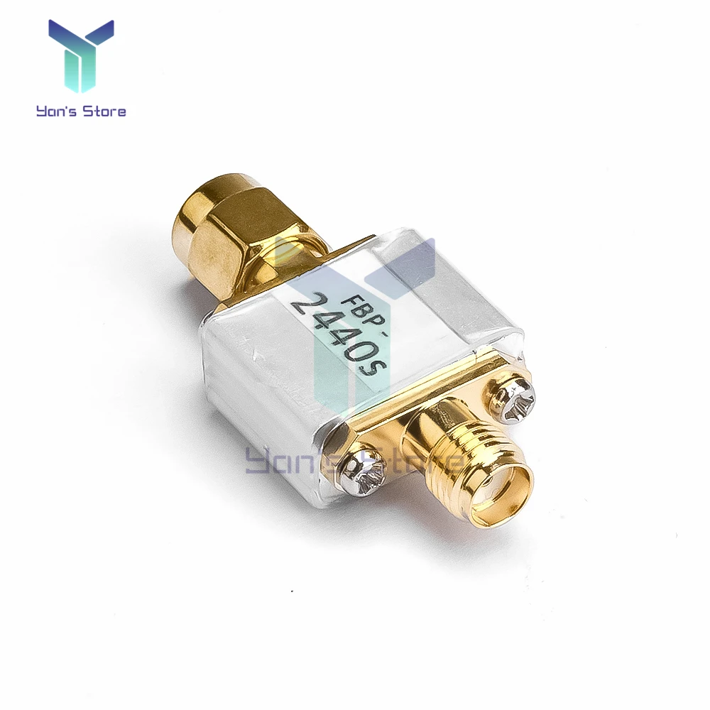 FBP 2.4GHz 2440MHz RF Coaxial Bandpass filter SAW / SMA  for WiFi Bluetooth Zigbee Signal 403MH 1500MHz 2350MHz