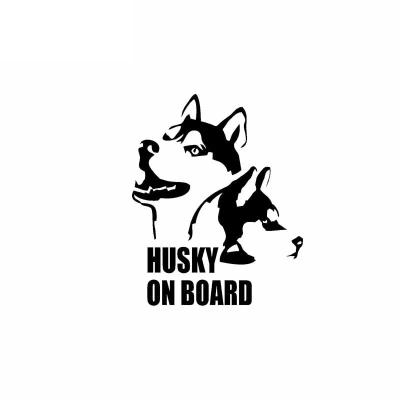 

Car Sticker HUSKY ON BOARDPVC Car Decoration Accessories Sticker Creative Waterproof Cover Scratch Black/white, 15cm*13cm