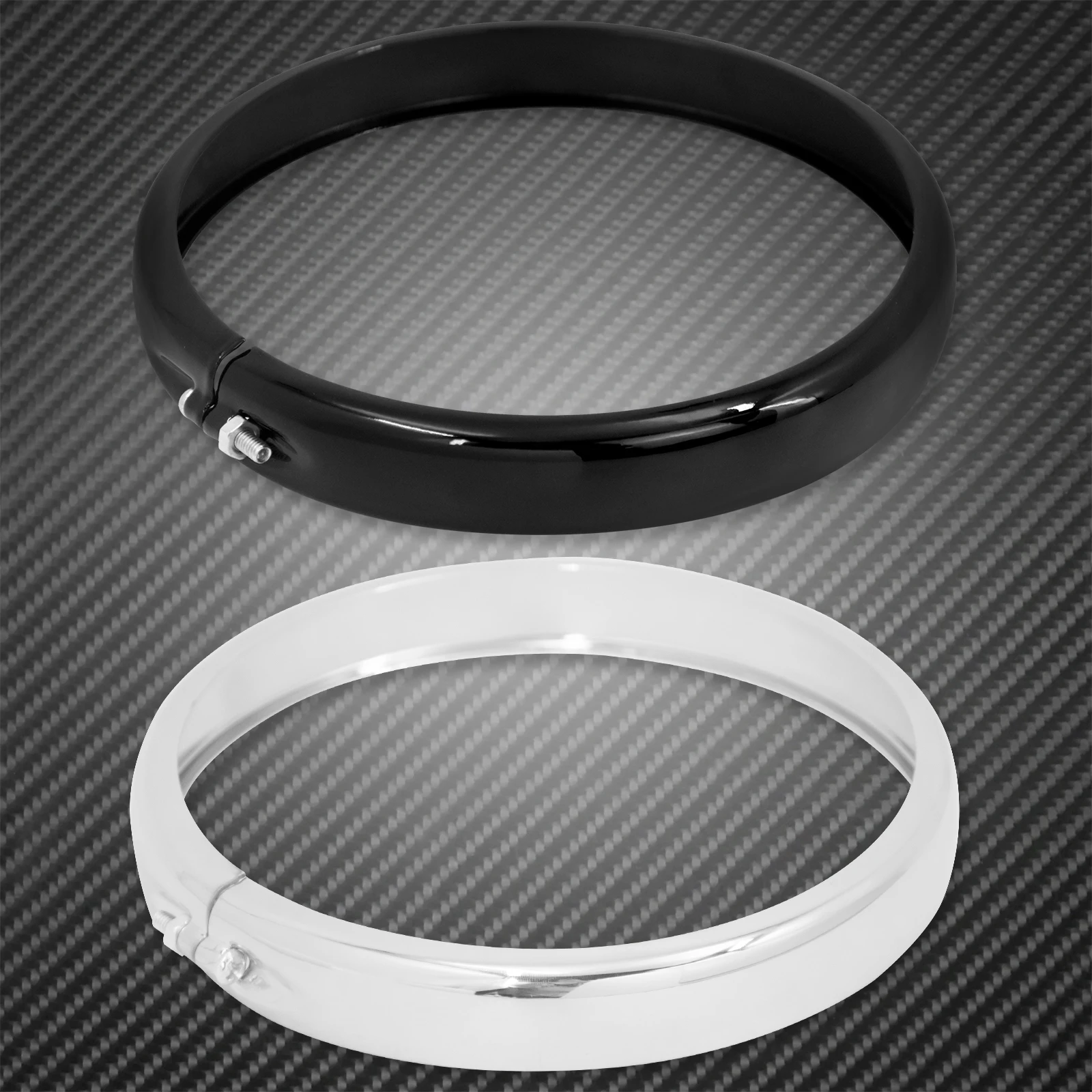 Motorcycle Black/Chrome 5.75'' Headlight Headlamp Trim Ring For Harley Sportster XL 1200 883 Dyna Softail Fat Boy Street Glide