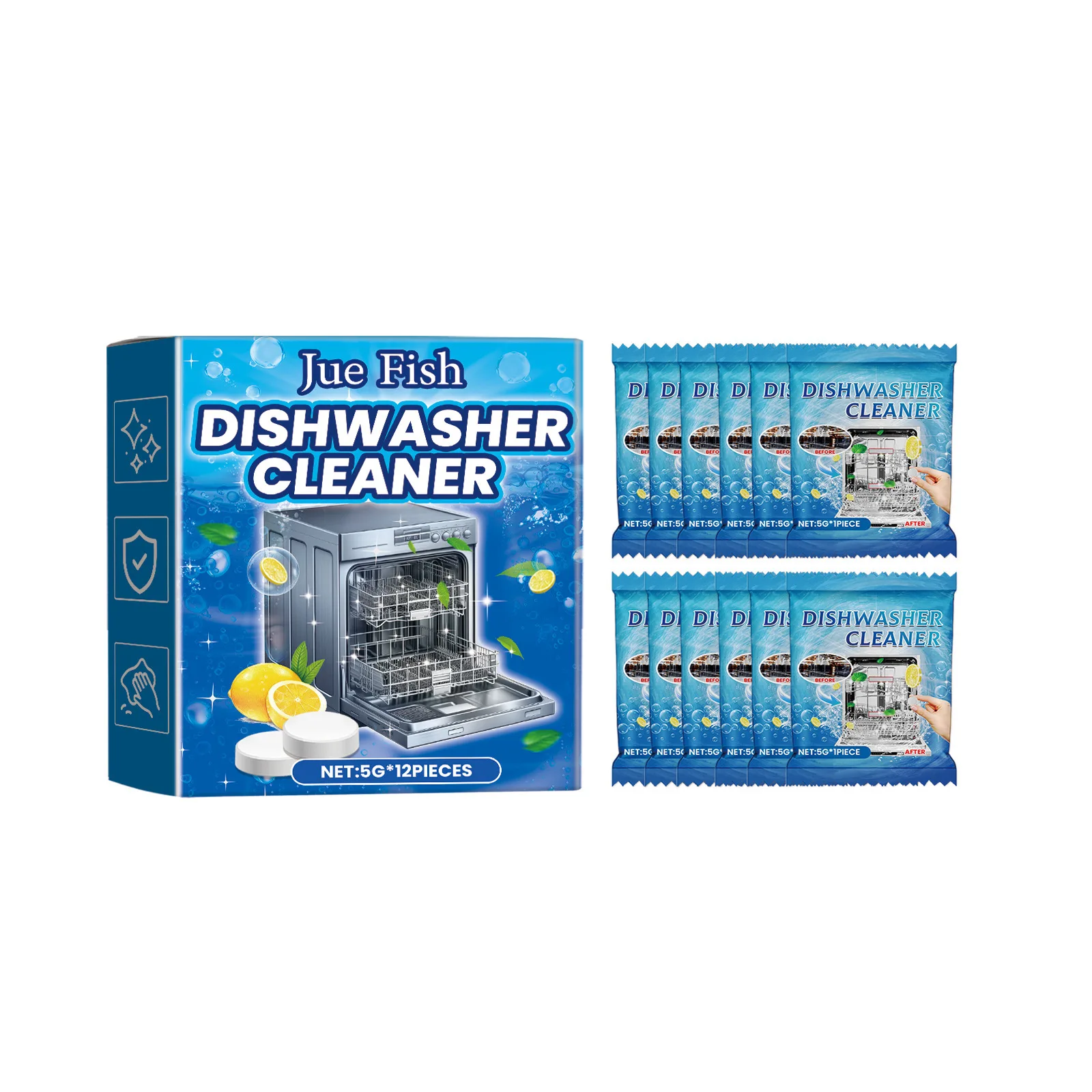 Dishwasher Cleaner Dishwasher Limescale Remover Dishes Oil Cleaning Descaling Machine Deodorizing Tablet Dishwasher Detergent