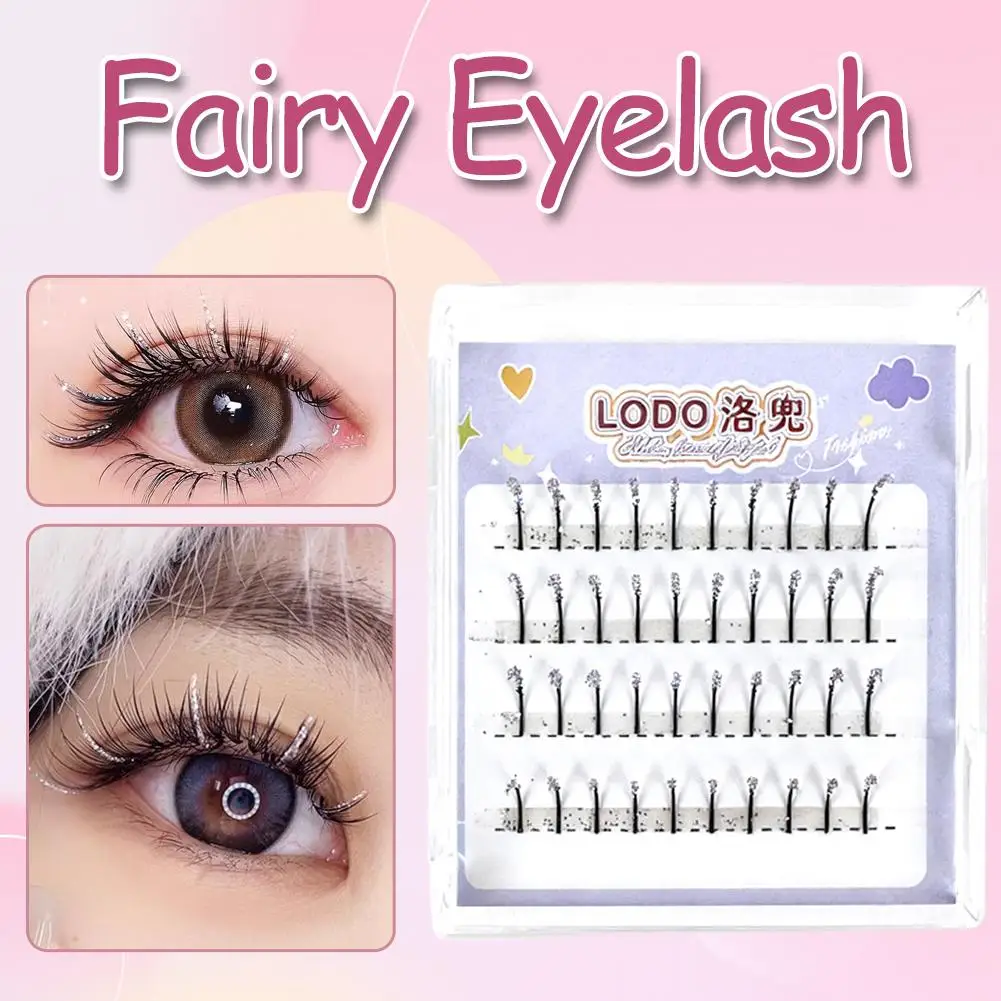 다이아몬드 가짜 속눈썹 연장 자연 요정 반짝이 메이크업 패션 연장 도구 그룹 개별 속눈썹 속눈썹 소녀 L6E6