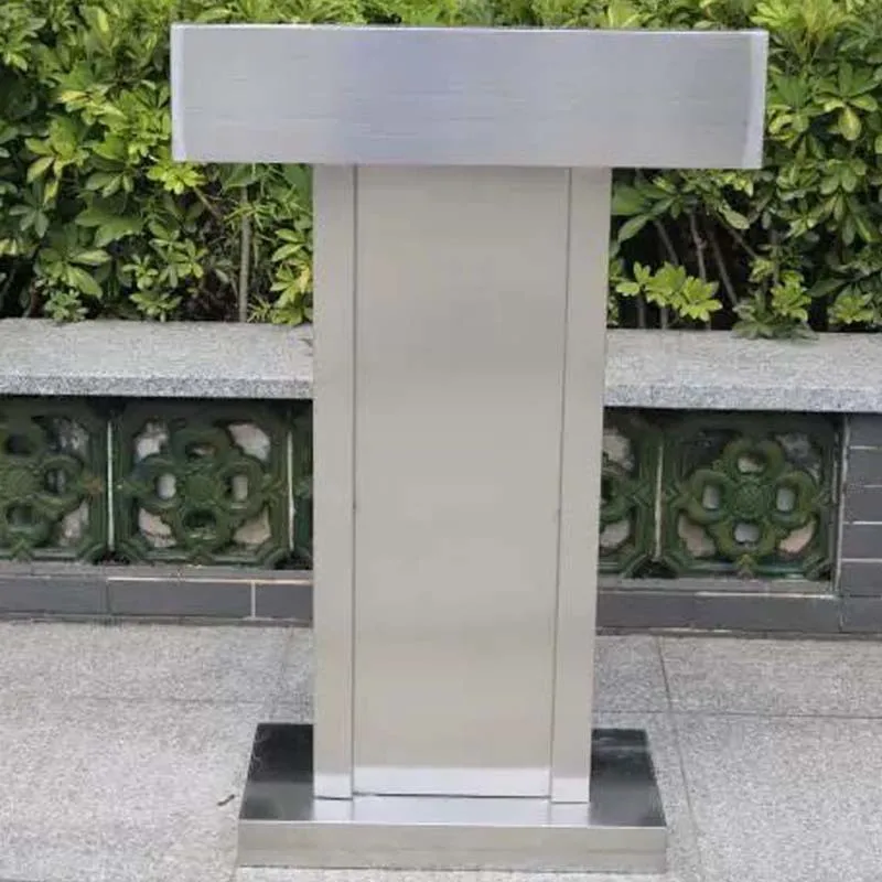 Stainless Steel Lecture Desk Reception Welcome Desk Presiding Outdoor Lecture