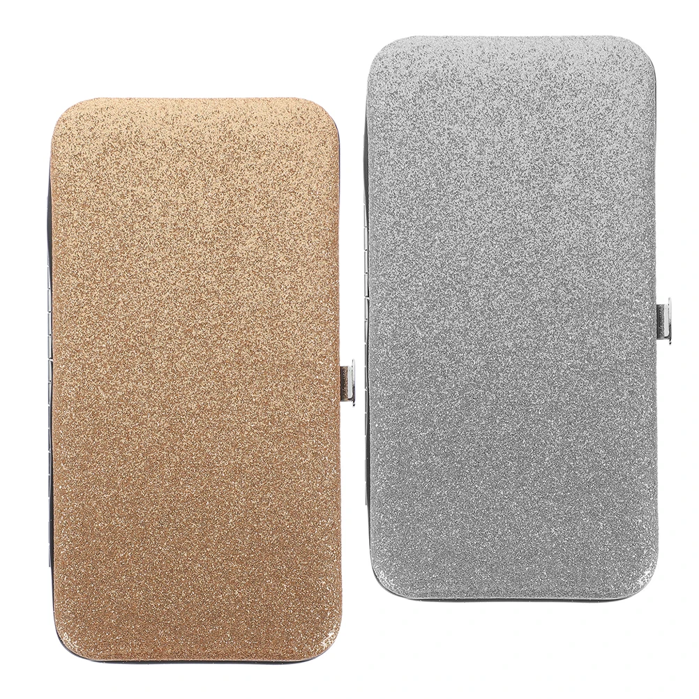 

2Pcs Lash Extension Tweezer Case Protective Organizer Storage Box Multi-Functional for Eyelash Tools Makeup Artists