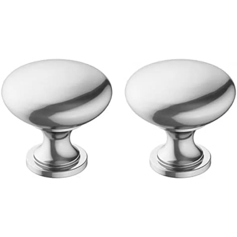 Bouton d'armoire, poli, diamètre 1-1/4 pouces (32 mm), Era, 2, bouton de tiroir, quincaillerie d'armoire